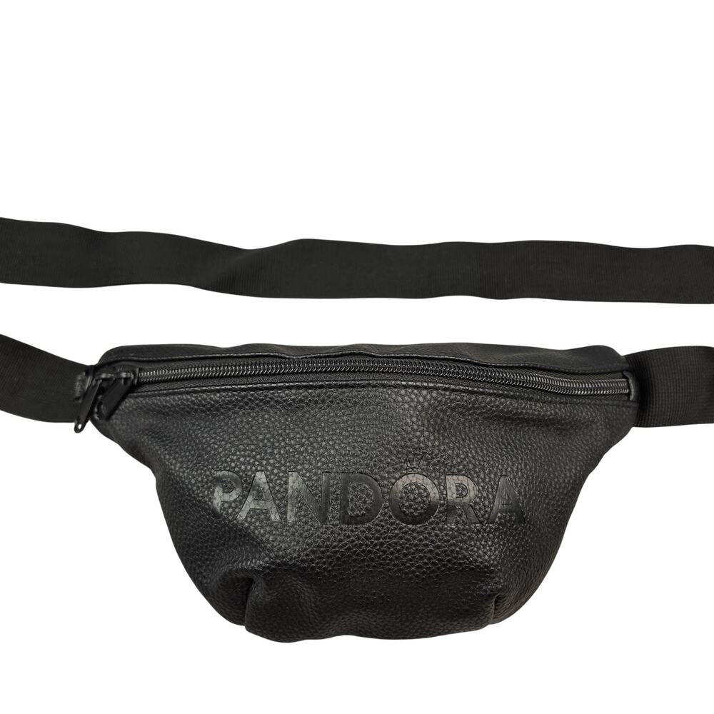 Pandora Belt Bag Womens Small Black Faux Leather Fanny Pack Crossbody Travel